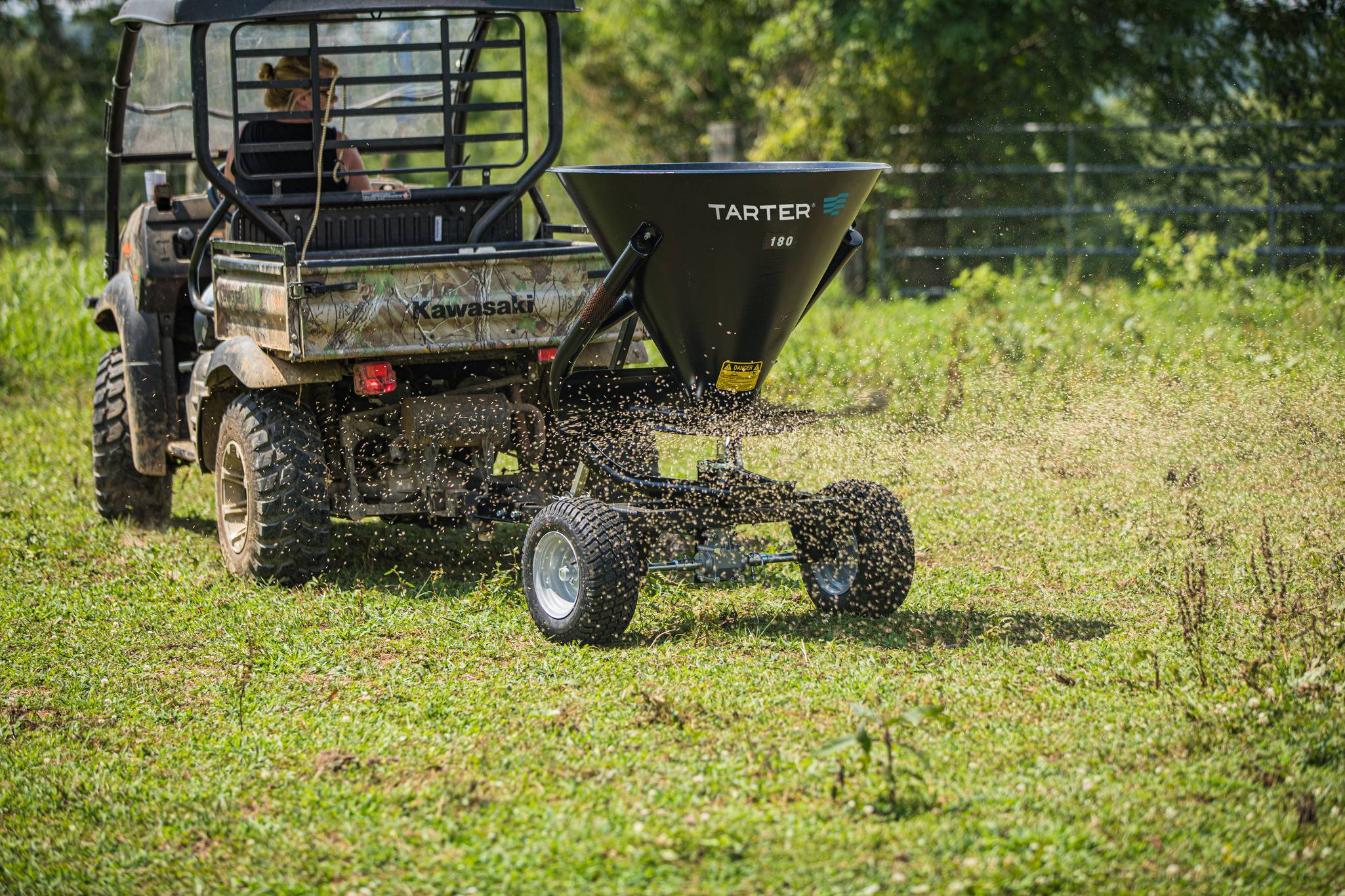 Tarter Atv Fertilizer Spreader & Seeder Joe Signs Equipment