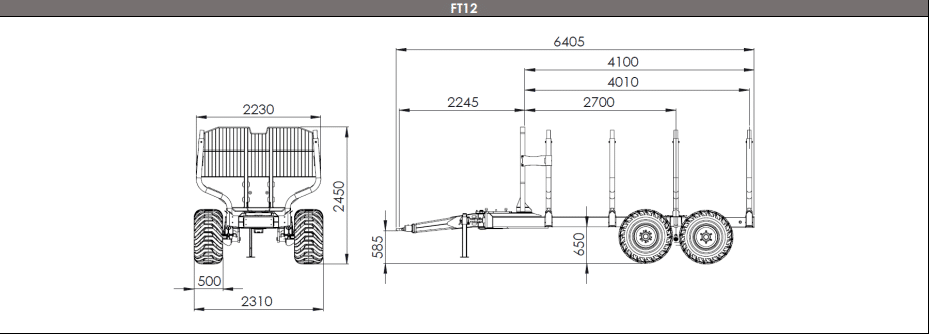 Farmi Forest FT12 Trailer 2WD