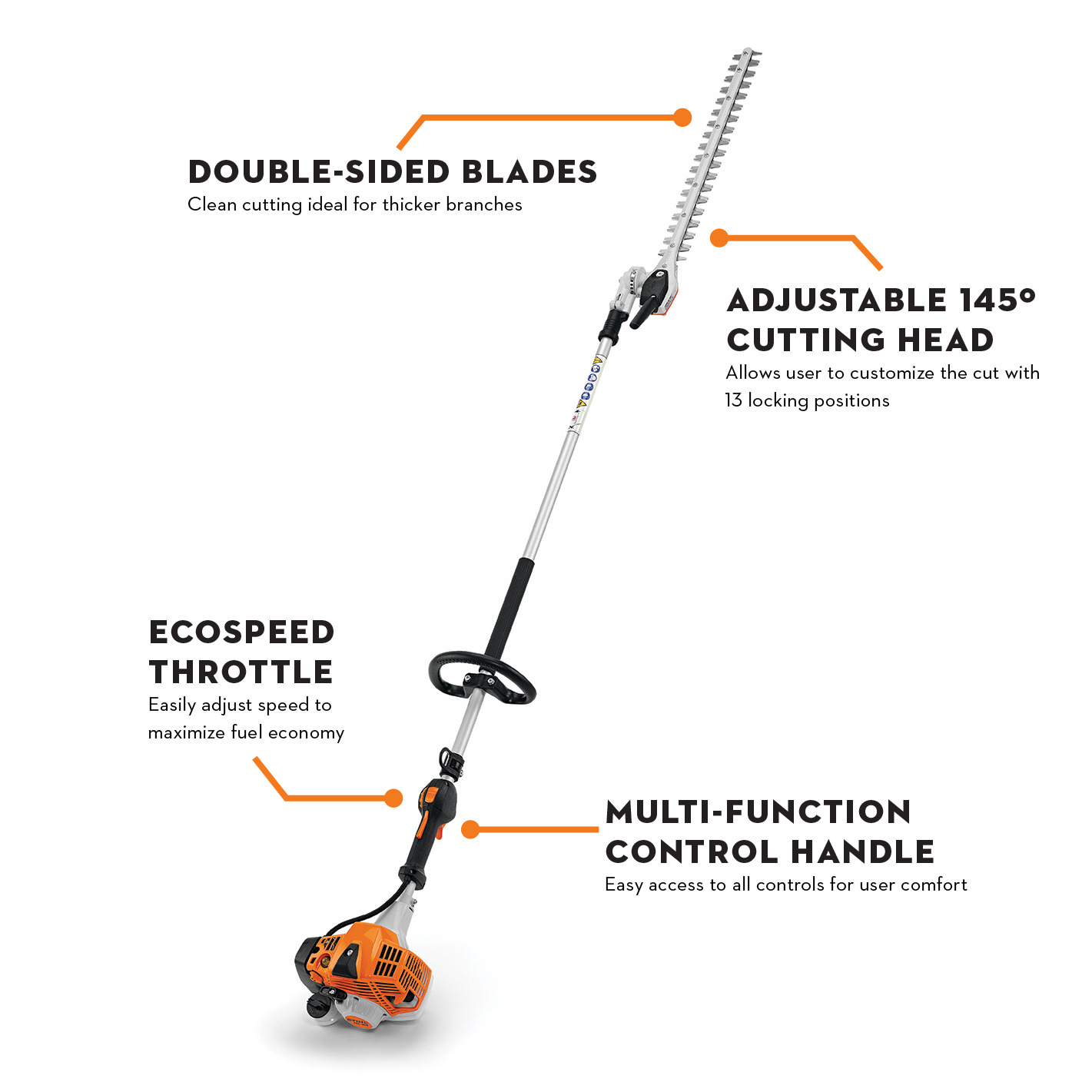 STIHL HL 94 Gasoline extended-reach Hedge Trimmer