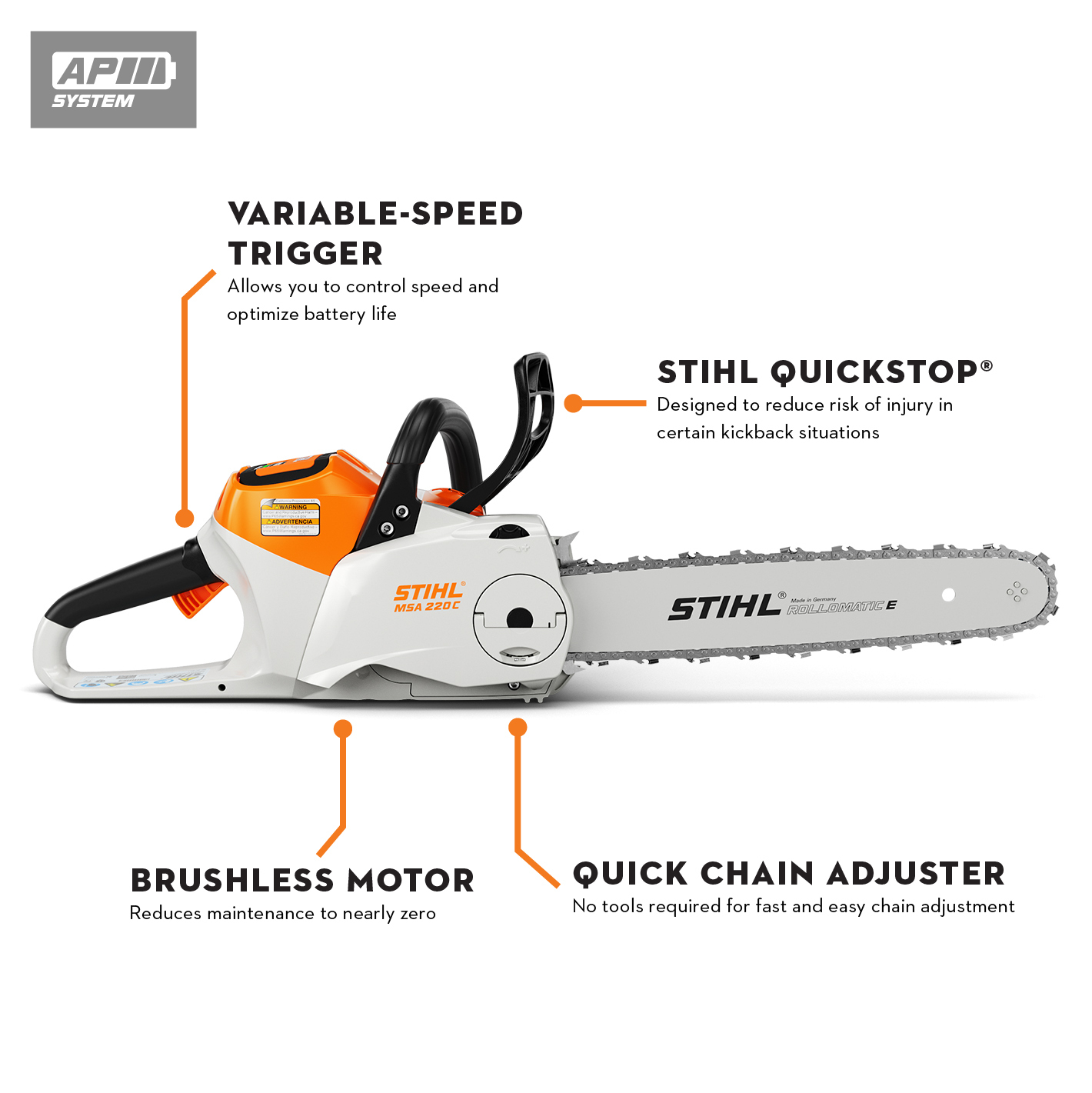 STIHL MSA 220 Battery Powered Chainsaw